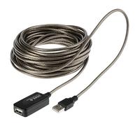 QWORK® 10M cable de extensión USB, con conector USB 2.0 macho a hembra de aluminio, para lector de tarjetas, computadora, teclado, impresora