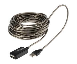 QWORK® 10M cable de extensión USB, con conector USB 2.0 macho a hembra de aluminio, para lector de tarjetas, computadora, teclado, impresora