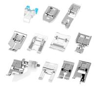 QWORK® 11 Piezas Prensatelas para máquina de Coser, Aptos para máquinas de Coser de caña Baja y la mayoría de Las máquinas de Coser domésticas.