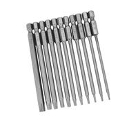 QWORK® 11 Piezas Puntas Torx Puntas de Destornillador Torx de Acero S2, Destornillador Hexagonal de 1/4 de Pulgada, Puntas Destornillador T6-T40 para Destornilladores Eléctricos, Taladros Eléctricos