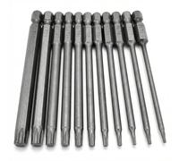 QWORK® 11 Piezas Puntas Torx Puntas de Destornillador Torx de Acero S2, Destornillador Hexagonal de 1/4 de Pulgada, Puntas Destornillador T6-T40 para Destornilladores Eléctricos, Taladros Eléctricos