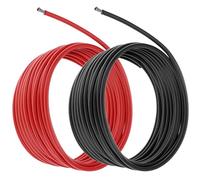 QWORK® 12 AWG 3,3 mm² Cable de Silicona - 3 m Negro 3 m Rojo - Cable Electrico 680 Hilos Alambre de Cobre Estañado para RC Coche, Avión no Tripulado, Batería de Avión, etc