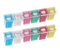 QWORK® 12 Piezas Caja Fusibles Kit, Alto Forma Cuadrado Automotriz Fusibles Kit, Para Camiones, Coches y SUV, Barcos, 20 A/25 A/30 A/40 A/50 A/60 A, Cada 2 Piezas