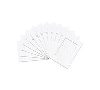 QWORK® 12 Piezas Passepartouts Blanco, Cartón Paspertout 29,7 * 42 cm (A3) para Cuadros Formato 21x29,7 cm (A4)