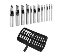 QWORK® 12 Piezas Perforadora de Cuero Ovalada, Juego de Herramientas para Cuero, perforadora hueca para Cuero, para Manualidades de Cuero y proyectos de Bricolaje