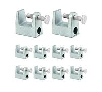 QWORK® 12 piezas soporte de abrazaderas para vigas, acero galvanizado, M8 (8 mm), para construcción de puentes, ingeniería de construcción