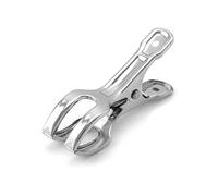 QWORK® 12 Pinzas Toalla Playa Pinzas Ropa de Acero Inoxidable, Pinzas Grandes Resistentes al Viento para Edredones, Toallas, Ropa Pesada (8.5 cm)