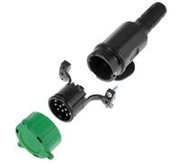 QWORK® 13 Pines Conector de Remolque 12V con Cubierta para caravanas, remolques de Barcos y remolques para Caballos