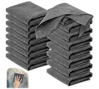 QWORK® 15 Piezas paños Limpieza Microfibra, 30x30 cm paño de Limpieza mágico, para Vidrio, Espejos