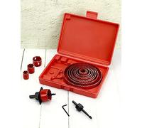 QWORK® 17 piezas mejoradas de sierras perforadoras, kit de cortador de sierra perforadora de 19-127 mm, perfecto para perforar tableros de yeso, tablero de densidad