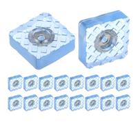 QWORK® 18 Piezas Protector Patas Muebles 30x30x10 mm, Tacos de Goma Cuadrada para Sillas, Mesas, Suelo - Transparente