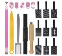 QWORK® 19 Piezas iman para uñas ojo de gato set, imanes de uñas pincel, para uñas del arte del ojo de gato 3D