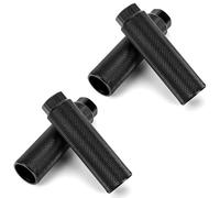 QWORK® 2 Par Clavijas para Pedales BMX Antideslizantes De Aleación De Aluminio, m10*1, Orificio Roscado de 9 mm, para BMX, Bicicleta De Montaña, Bicicleta De Carretera, Negro