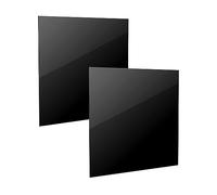 QWORK® 2 Pieces lámina acrílica negra de 3mm, lámina de acrílica negra, 30x30cm, para decoración del hogar, pintura, marco de fotos