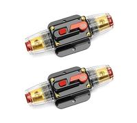 QWORK® 2 piezas 100A cortacircuitos de interruptor portafusibles en línea para circuito de audio Inline del coche