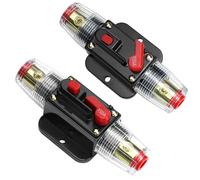 QWORK® 2 piezas 150A cortacircuitos de interruptor portafusibles en línea para circuito de audio Inline del coche