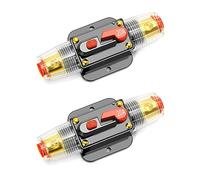 QWORK® 2 piezas 20A cortacircuitos de Interruptor Portafusibles en línea para circuito de audio Inline del coche
