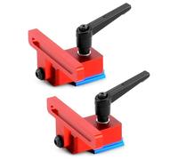 QWORK® 2 piezas 30 tipo T-ranura guía Stop,Tope de la pista de inglete, para pistas en T con ranura en T, herramientas manuales de carpintería