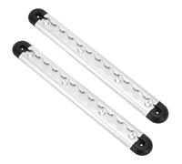 QWORK® 2 Piezas 30cm Riel de Amarre con Tapas Finales, Carril de Amarre de Aluminio