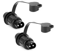 QWORK® 2 Piezas Adaptador de Enchufe de 3 Pines, Enchufe de Remolque de 12 V, para Barco, RV, Barco, camión, Tractor