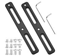 QWORK® 2 Piezas Adaptador de portabidón de Bicicleta con Dos Ranuras - Soportes de aleación de Aluminio para portabidón, universales para Bicicletas de Carretera, MTB y BMX