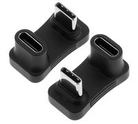 QWORK® 2 Piezas Adaptador USB C en Forma de U, Conector en ángulo Tipo C, Carga rápida PD de 100W y Video 4K@60Hz, Compatible con Smartphones y tabletas