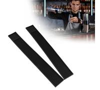 QWORK® 2 Piezas Alfombrilla de Goma para Bar, Tapete Barra de 8 x 60 cm, Bar Mat, Duradera y Fácil de Limpiar para Café, Bar, Club, Cocina y Restaurantes