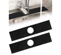 QWORK® 2 Piezas Alfombrilla para Grifo, Alfombrilla Absorbente para Grifo, Protector Contra Salpicaduras Almohadillas Envolventes para Grifo para Cocina y Baño