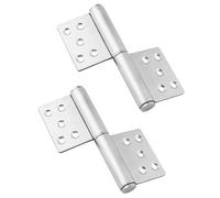 QWORK® 2 piezas Bisagra de puerta de acero inoxidable Bisagras de puerta de alta resistencia Bisagra atornillable para puertas de madera, ángulo de apertura de 360 grados, 132x100x18mm