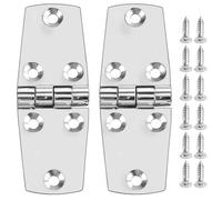 QWORK® 2 Piezas Bisagras de puerta con soporte marino, fabricadas en acero inoxidable SUS316, 38 x 102 mm