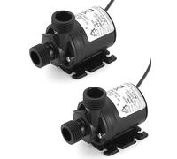 QWORK® 2 Piezas Bomba de Agua DC 12V 800L/H 5M, Bomba de Agua Sumergible sin escobillas, para pozos, Sistema de circulación Solar