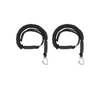 QWORK® 2 Piezas Cabo de Barco Ø16mm, Cabo de Amarre con Hebilla y Clip de Acero Inoxidable 304, Elástico 122-168 cm, Resistencia a la Rotura 1000 kg