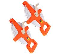 QWORK® 2 Piezas Cinta métrica de fibra de vidrio, 100M /330 FT, Ancho 12.5 mm