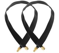 QWORK® 2 piezas de 30CM SMA cable coaxial de ventana, cable plano SMA macho a hembra compatible con antena Helium Miner, antenas 4G LTE.