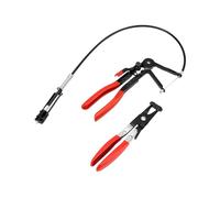 QWORK® 2 Piezas de Alicates para Abrazaderas de Manguera, Cuello Flexible de Banda de Resorte 650 mm