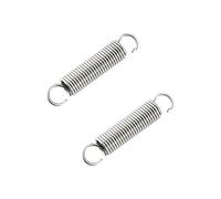 QWORK® 2 Piezas Extensión Resorte , longitud libre de 50 mm, Muelles de Extensión de Acero inoxidable , 304 Acero Inoxidable, Diámetro del Cable 1.2 mm, OD 10 mm
