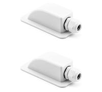 QWORK 2 Piezas IP68 Impermeable ABS Solar Un Cable Entrada Gland-Weather Resistente Cable de Entrada para Paneles solares de RV, Caravana y Marina, Color Blanco