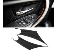 QWORK® 2 Piezas manijas puertas interiores, cubiertas de manijas de puertas del lado del conductor/pasajero en negro, compatible con BMW Serie 3 F30/F31 (2013-2018)