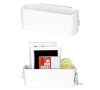 QWORK® 2 piezas organizador colgante con ganchos desmontables, organizador de cama para colgar, para libros, teléfonos, accesorios