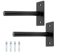 QWORK® 2 Piezas soportes para discos de pesas de pared, para 2,5 cm/3 cm/5 cm, con pernos de anclaje de montaje, capacidad máx.220 kg