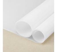 QWORK® 2 Piezas Tapete Artesanal de Silicona Transparente - 60x40 cm - 1 mm Espesor, Antideslizante, Resistente a Cortes, Resistente al Calor hasta 260°C
