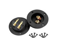 QWORK® 2 Piezas Terminal Altavoz Conector de Terminal de Caja de Altavoz, 2 Vías Terminal Altavoz Conectores de Copa de Resorte Redondos
