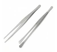 QWORK 2 Pinzas Largas De Acero Inoxidable, Redondas Y Puntiagudas, Pinzas De Cocina, 30 cm