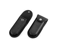 QWORK® 2 Pzs Funda Navaja Cinturon de Tela Oxford, Funda Navaja para Cuchillo Plegable/Cuchillo de Bolsillo, Longitud Interior 13cm Negro