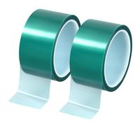 QWORK® 2 Rollos Cintas Térmicas de 50 mm x 33 m, intas de Alta Temperatura para Sublimación (Verde)