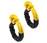 QWORK 2 Unidades Grillete sintético Suave, Grillete Soft de 1.2 x 50cm, 14T de Resistencia a la Rotura, para Actividades al Aire Libre, Mosquetón