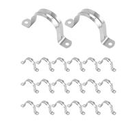 QWORK® 20 Piezas 50mm Abrazadera Metalicas para Tubos - Acero Inoxidable 304 - M50