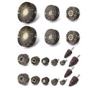 QWORK® 20 piezas Cepillo Abrasivo Laminado, Ruedas de Láminas, 10 tamaños diferentes, grano 80, para eliminar el óxido, pulir