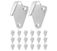 QWORK® 20 Piezas de Ganchos de Lona de Tres Orificios, Ganchos de Anclaje de Red de Remolque de Hierro Fundido galvanizado, Accesorio de Lona para asegurar la Carga