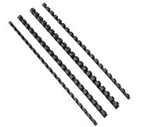 QWORK® 200 Unidades Canutillos de Encuadernar A4 de Plástico, 21 Anillas, Multitamaño 6/8/10/12 mm, Capacidad de 20-80 Hojas